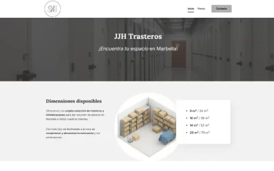 Diseño de Landing Page en Málaga: Proyecto para JJH Trasteros